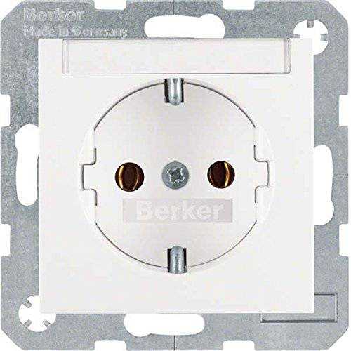 Berker 47508989 Steckdose SCHUKO mit Beschriftungsfeld S.1/B.3/B.7 polarweiß, glänzend Mesch Shop Berker 47508989 Steckdose SCHUKO mit Beschriftungsfeld S.1/B.3/B.7 polarweiß, glänzend Mesch Shop